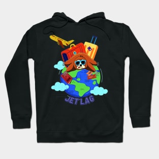 Funny sloth lying Jet lagged on the globe Hoodie